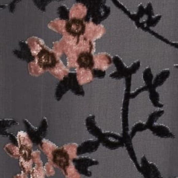 AVEC LES FILLES Burnout Party Dress in Gray + Pink Floral Size 2 New - Picture 4 of 16